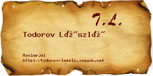 Todorov László névjegykártya