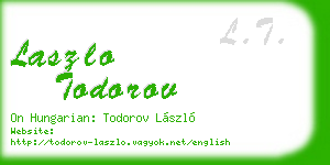 laszlo todorov business card