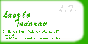 laszlo todorov business card